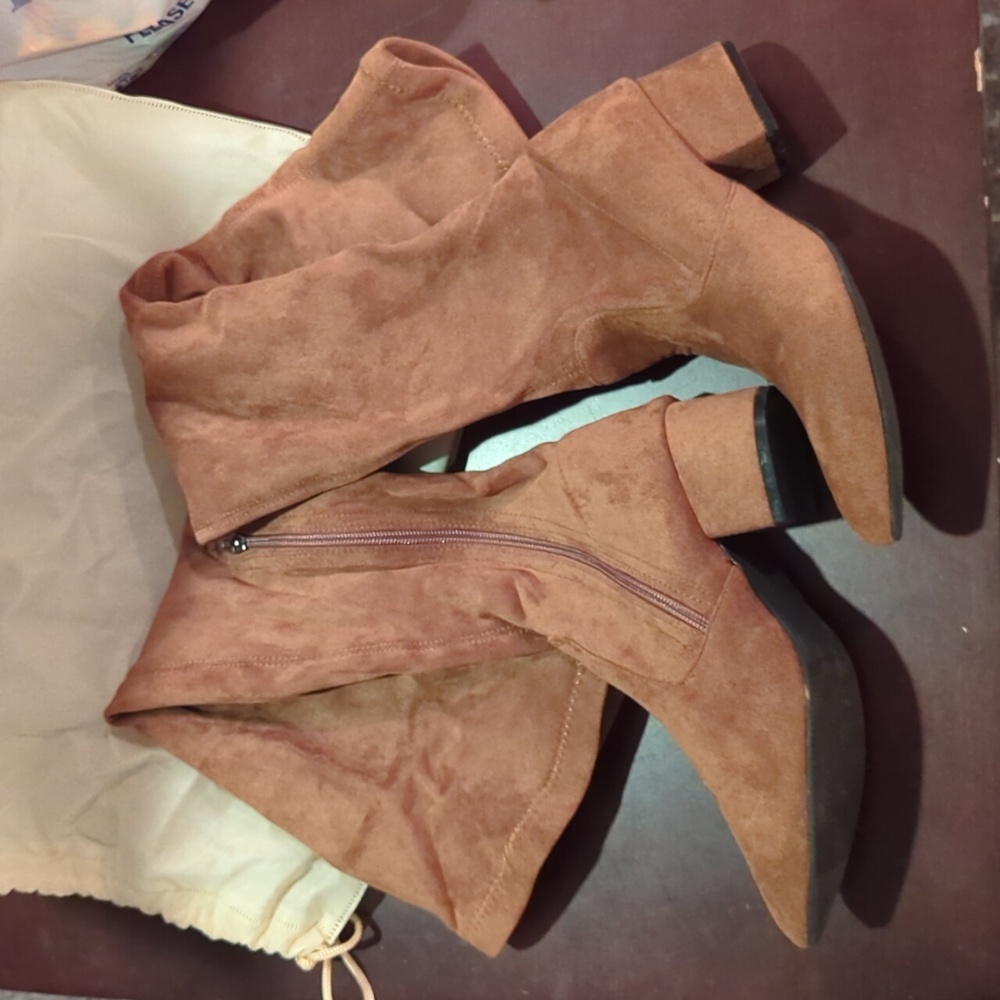 Suede over-the-knee boots